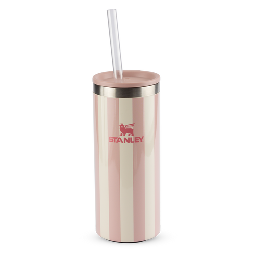 Can Cooler Slim com canudo Peach Whip Cabana Gloss | 296ML