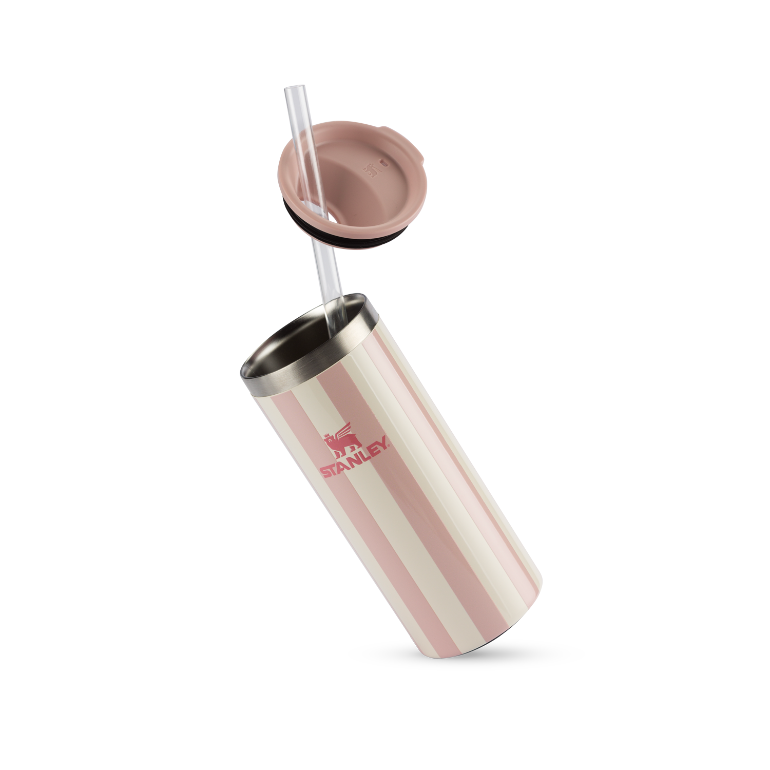 Can Cooler Slim com canudo Peach Whip Cabana Gloss | 296ML