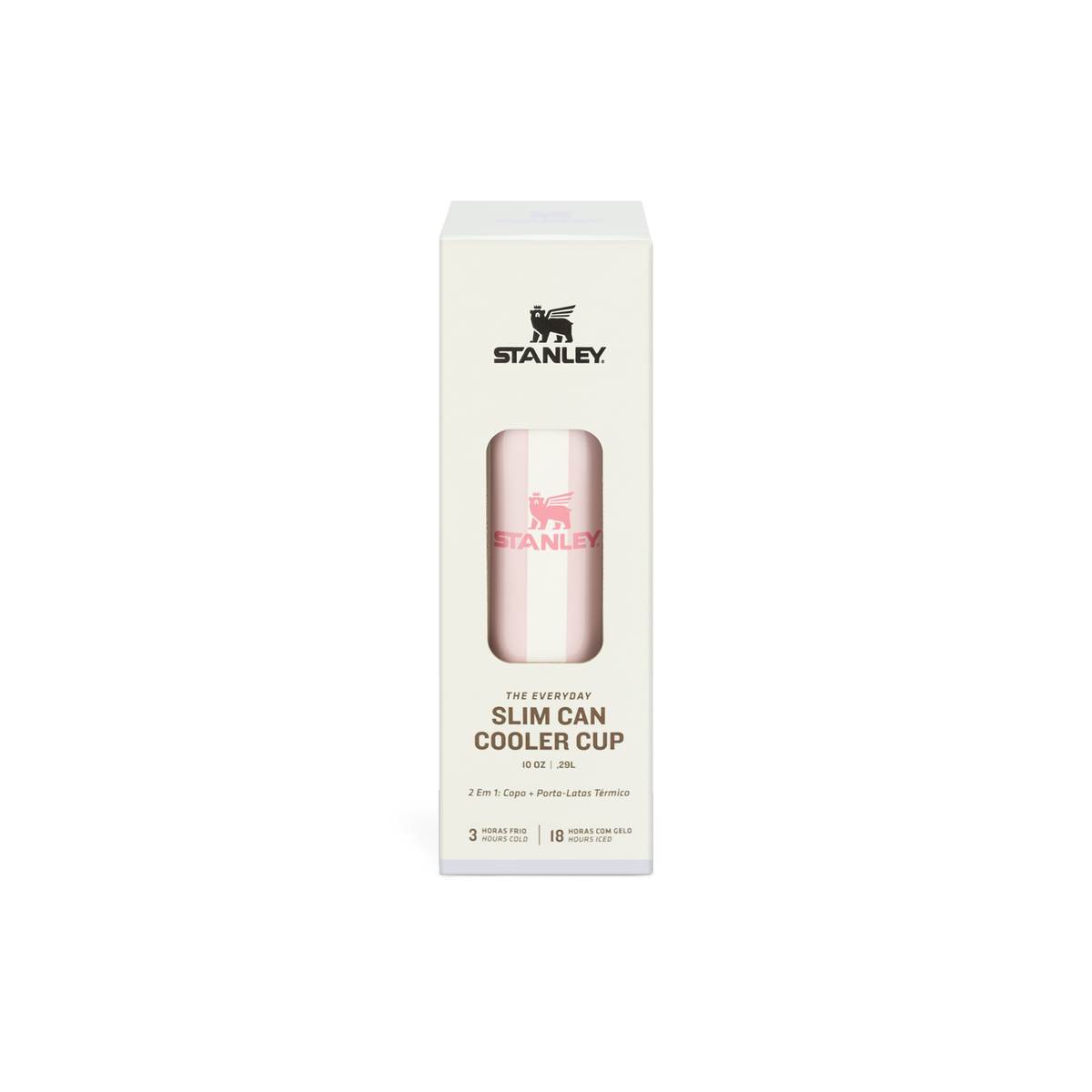 Can Cooler Slim com canudo Peach Whip Cabana Gloss | 296ML