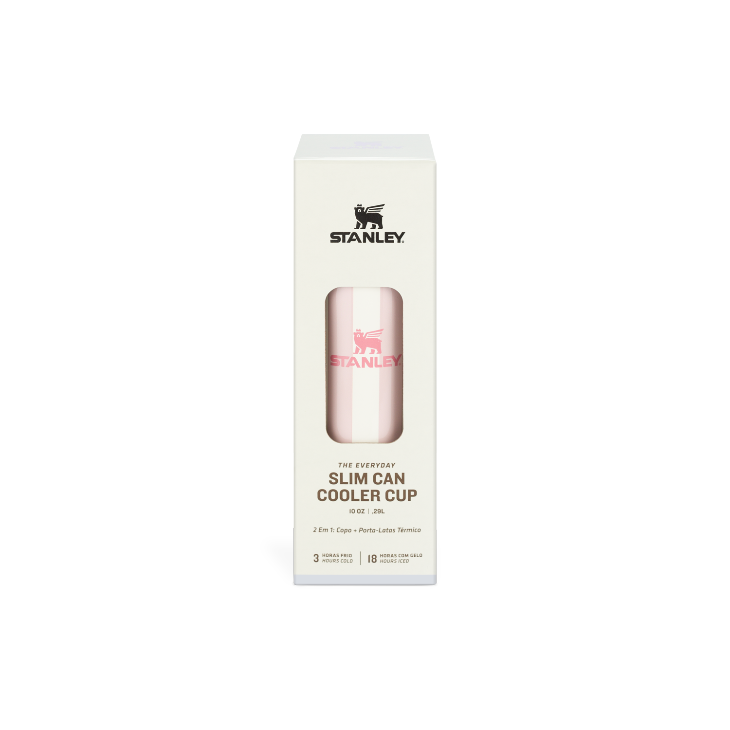 Can Cooler Slim com canudo Peach Whip Cabana Gloss | 296ML