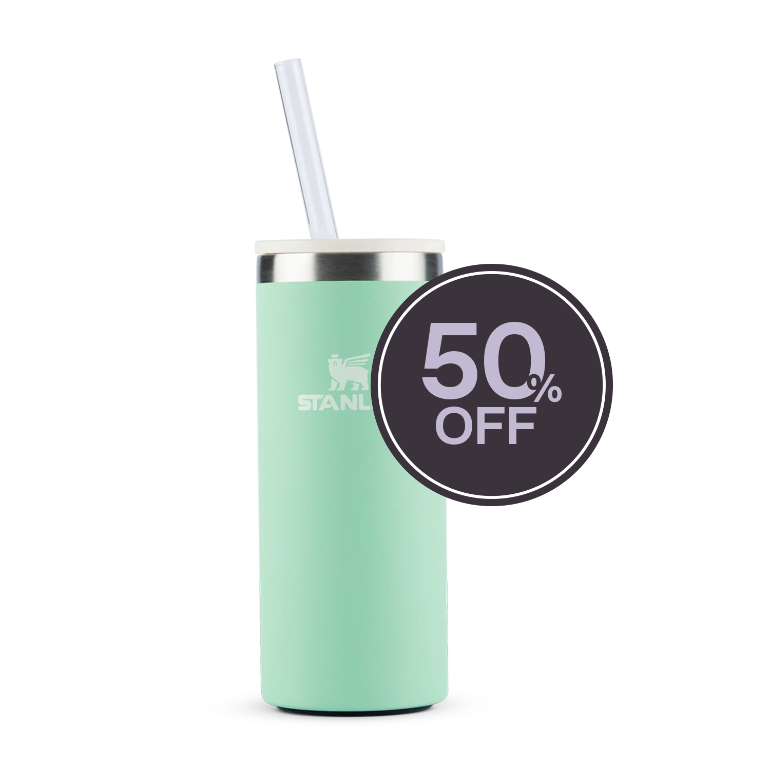 Can Cooler Slim com canudo Pistachio | 296ML