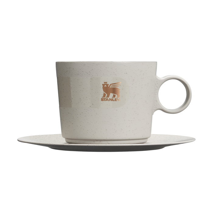 Caneca Daybreak Cappuccino com Pires Ash Bronze | 192ML