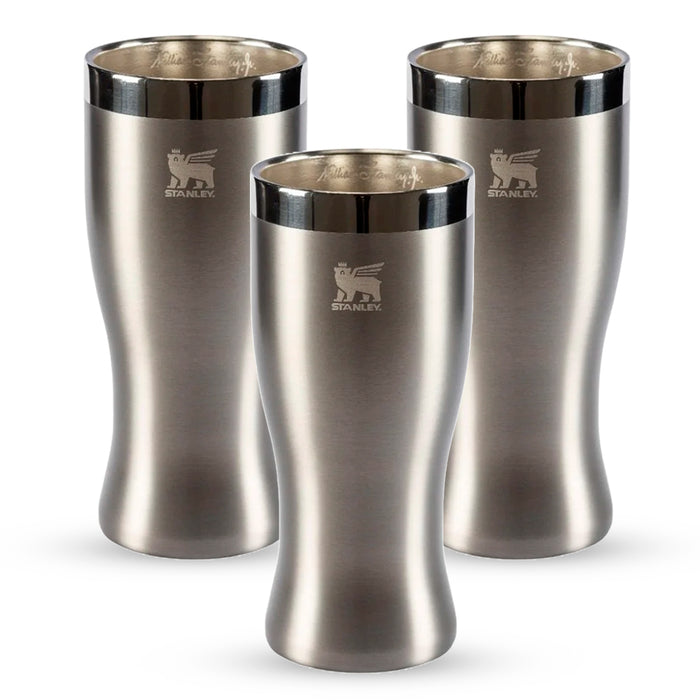 Kit 3 Copos Happy Hour Pilsner Glass Stainless Steel | 444ml