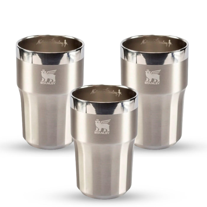 Kit 3 Copos Beer Tumbler Happy Hour Stainless Steel | 384ml