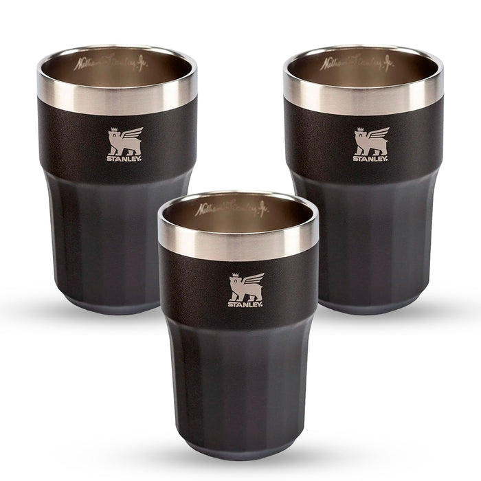 Kit 3 Copos Beer Tumbler Happy Hour Foundry Black | 384ml