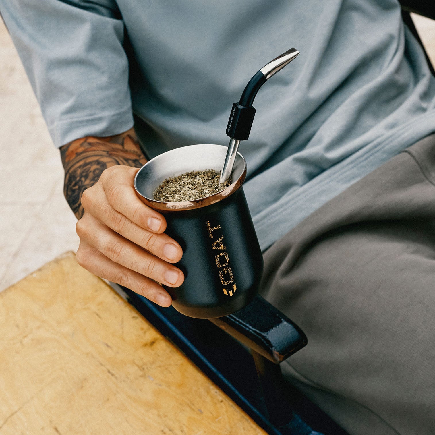 Cuia Térmica Mate Messi Black Stanley | 236ml