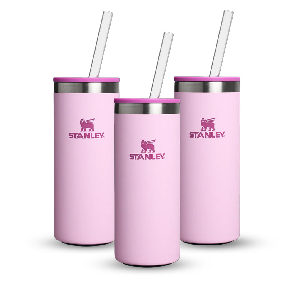 Kit 3 Can Cooler Slim com canudo Cherry Blossom | 296ML