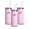 Modelo 2 - Kit 3 Can Cooler Slim com canudo Cherry Blossom | 296ML