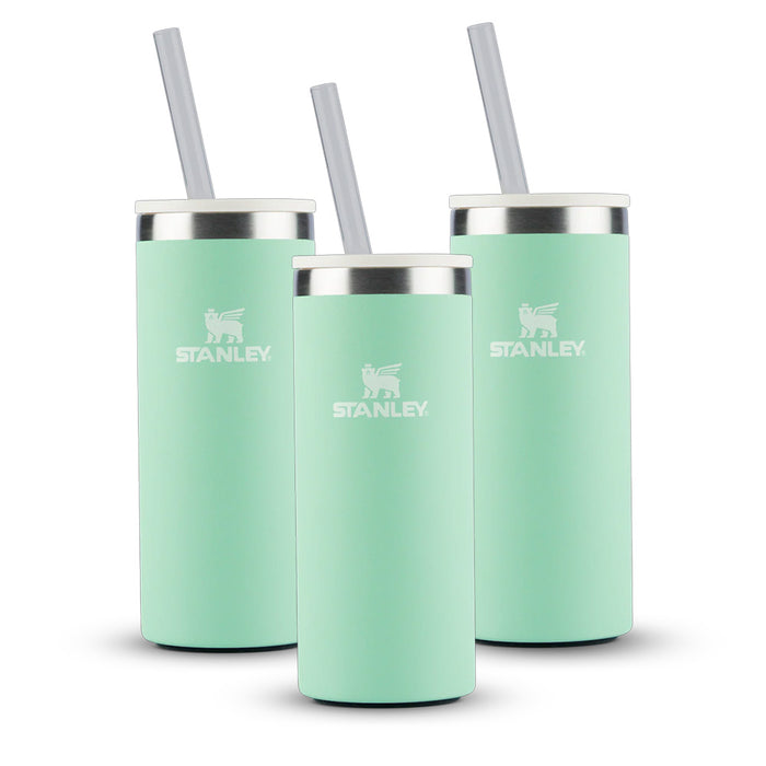 Kit 3 Can Cooler Slim com canudo Pistachio | 296ML