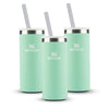 Modelo 1 - Kit 3 Can Cooler Slim com canudo Pistachio | 296ML