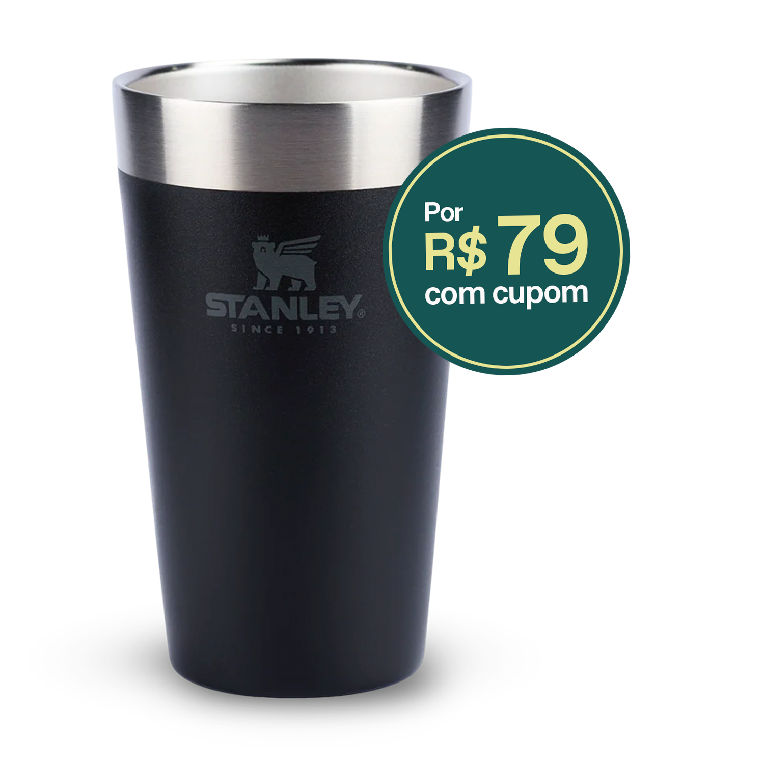 Copo Térmico de Cerveja Stanley Matte Black | 473ML