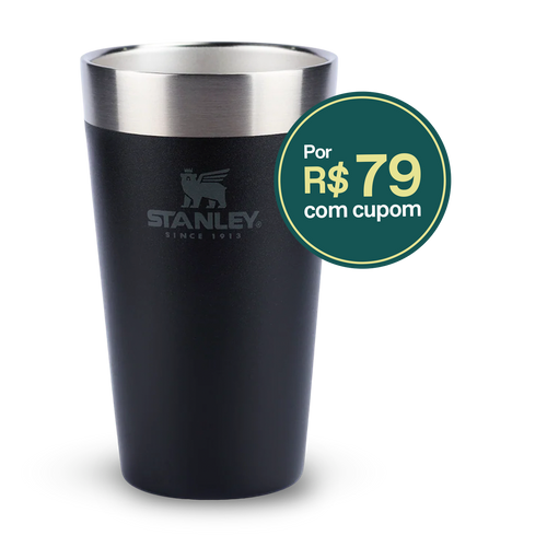 Copo Térmico de Cerveja Stanley Matte Black | 473ML