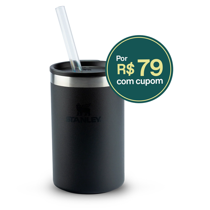 Can Cooler com canudo Black 2.0 | 296ML