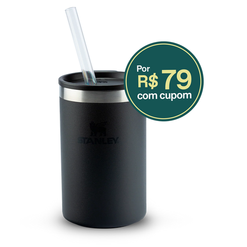 Can Cooler com canudo Black 2.0 | 296ML