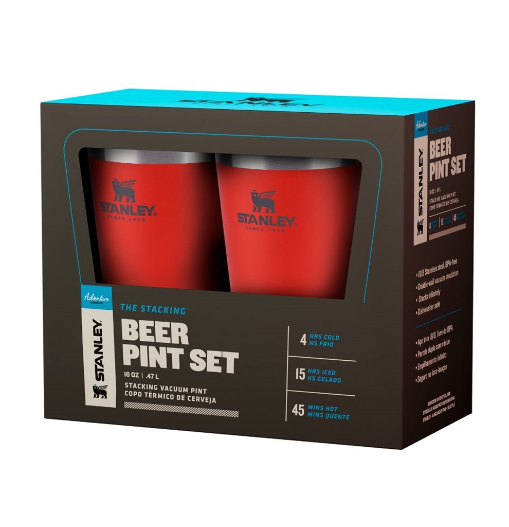 Stanley 1913 Gift Set Copos sem Tampa Flame Red 2 UNID 473ML  | View 1