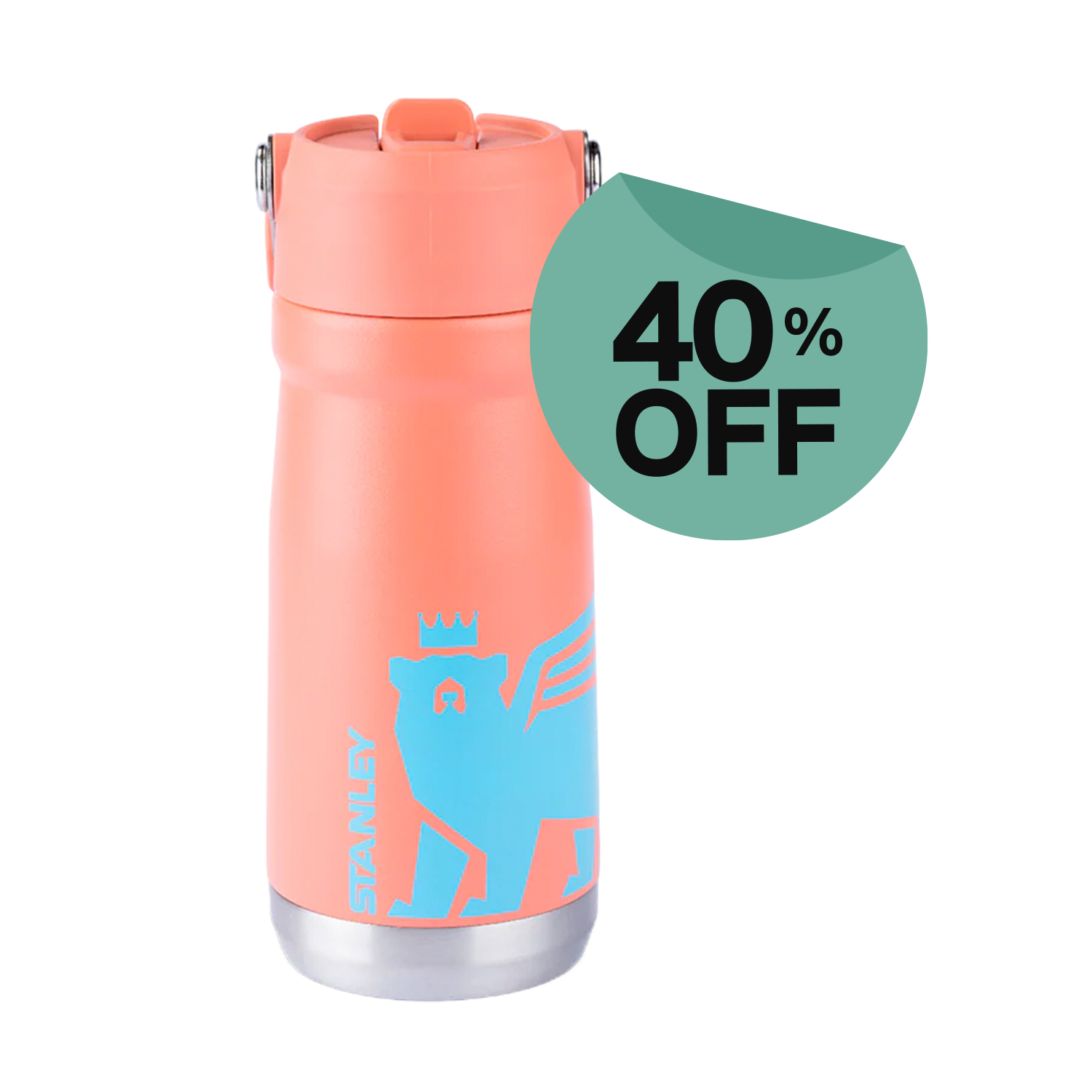 Garrafa Térmica Flip Straw Youth Stanley Grapefruit | 500ML