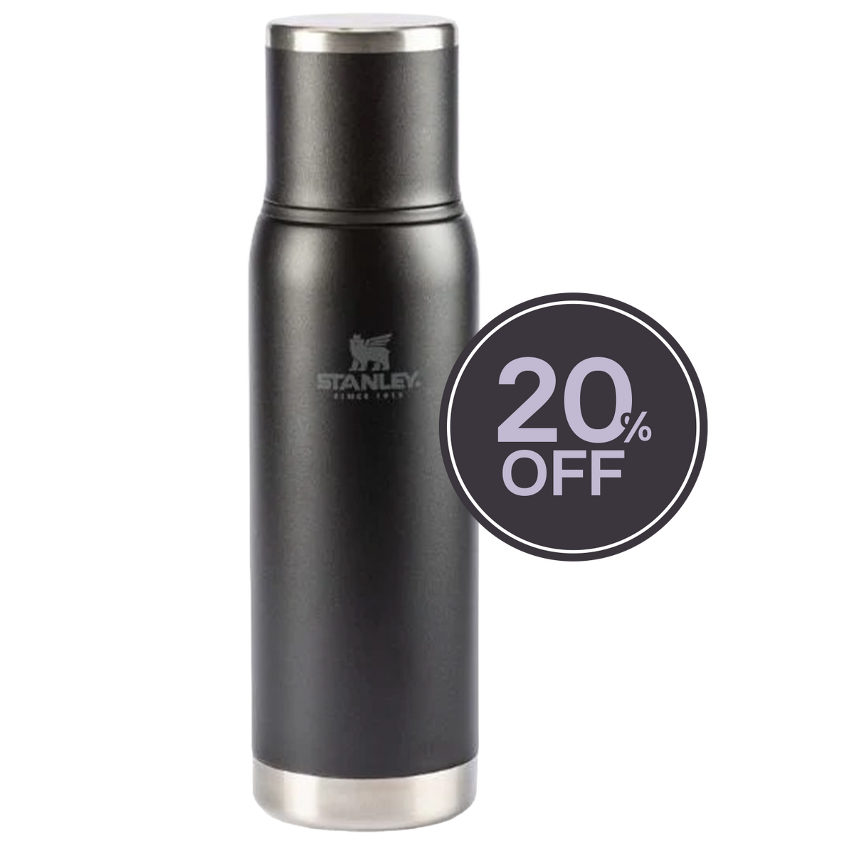 Garrafa Térmica Adventure 2.0 Matte Black | 1L