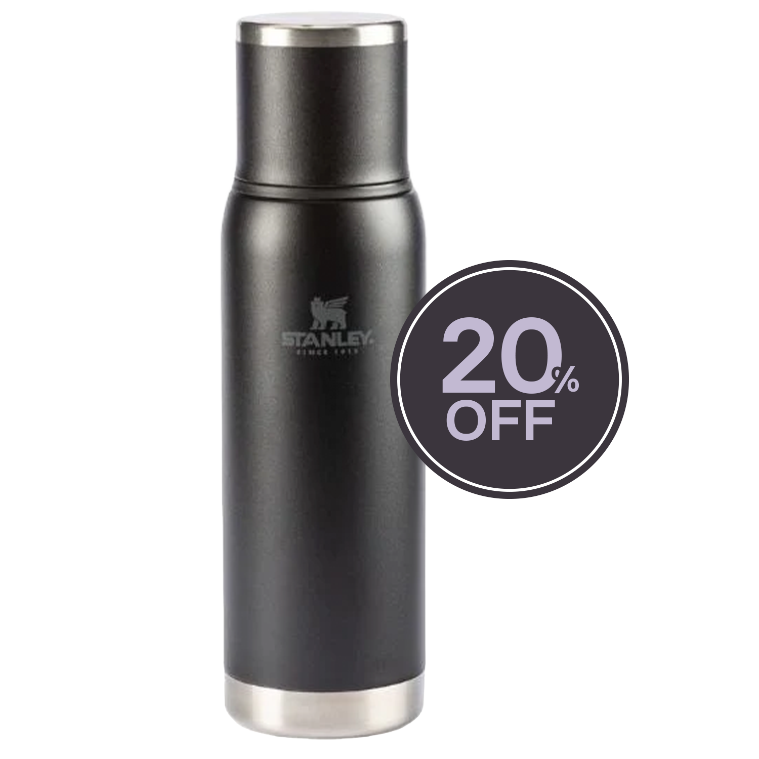 Garrafa Térmica Adventure 2.0 Matte Black | 1L