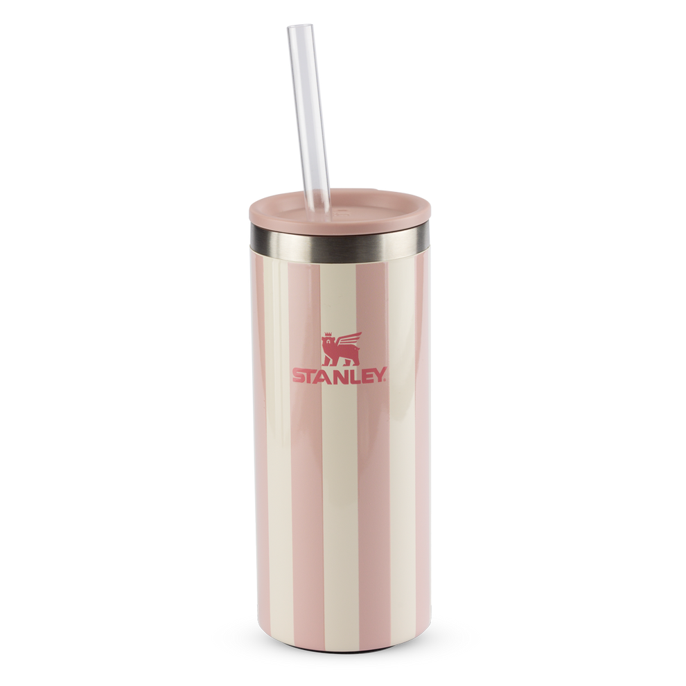 Stanley 1913 Can Cooler Slim com canudo Peach Whip Cabana Gloss 296ML