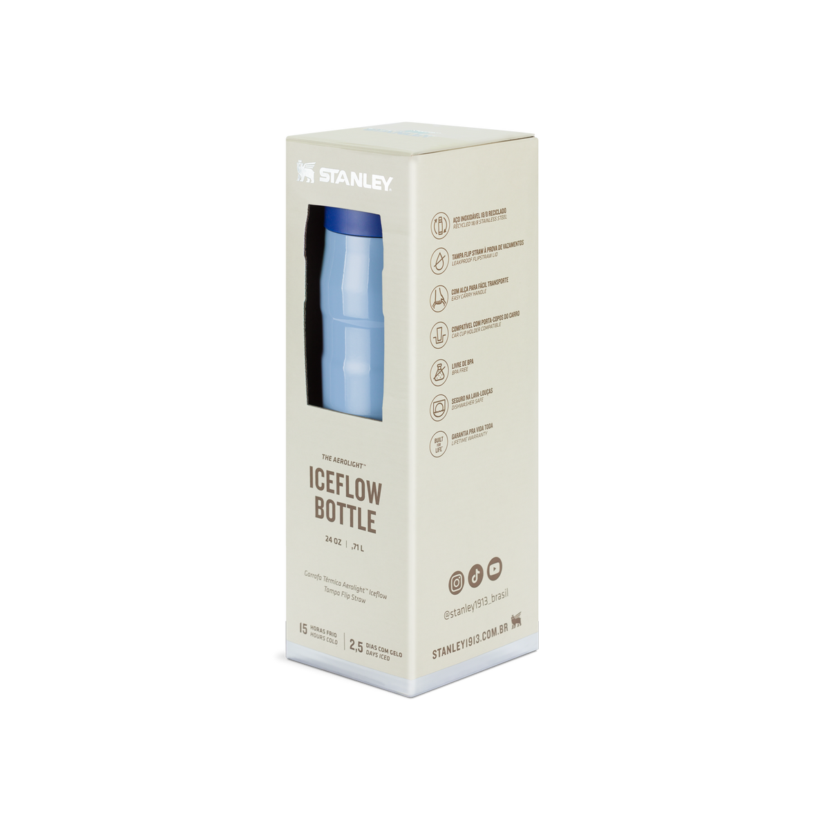 Garrafa Térmica Aerolight Flip Straw Cornflower Gloss | 710ml