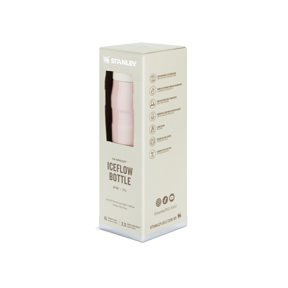 Stanley 1913 Garrafa Térmica Aerolight Flip Straw Peach Whip Gloss 710ml