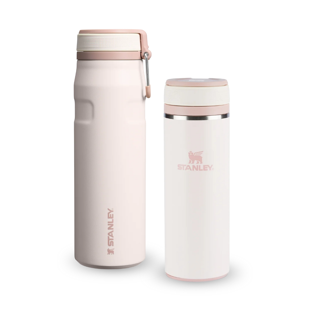 Stanley 1913 Kit 2 Garrafas Térmicas Twist Flip Rose Quartz 710ML e 354ML  | View 1