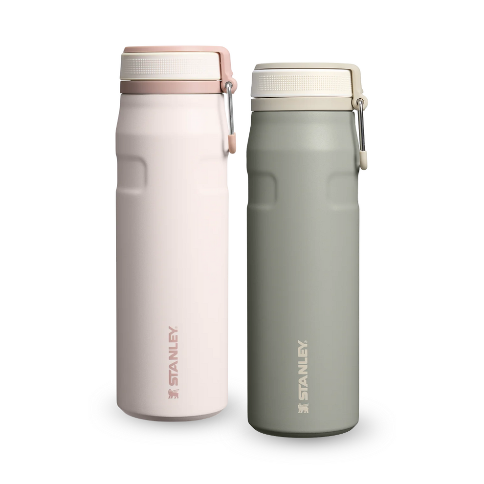 Stanley 1913 Kit 2 Garrafas Térmicas Twist Flip Rose Quartz e Sage Grey 710ml