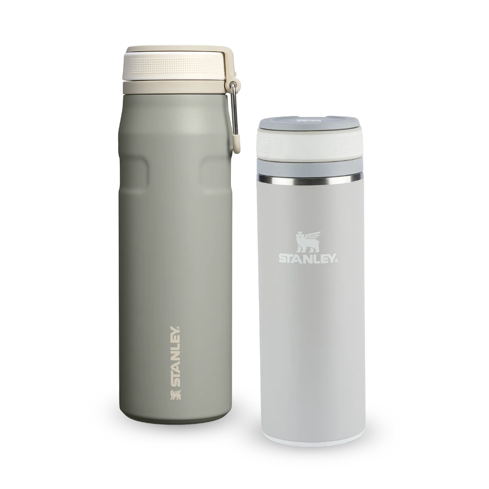 Stanley 1913 Kit 2 Garrafas Térmicas Twist Flip Sage Grey 710ML e Ash 354ML  | View 1