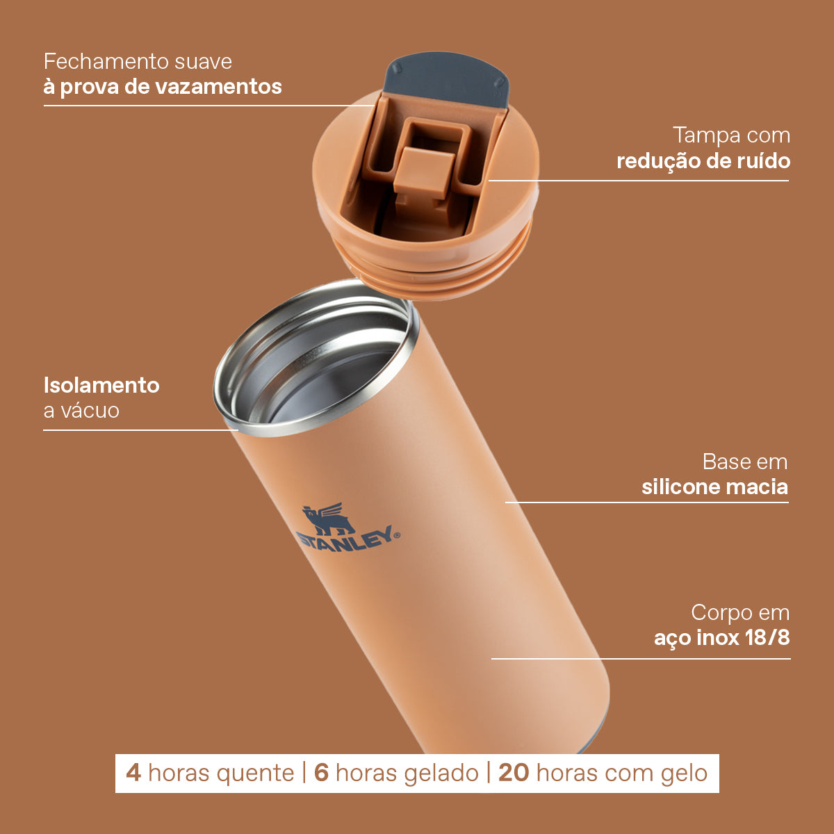 Garrafa Térmica Aerolight Transit Toast Stanley 1913 | 354ml