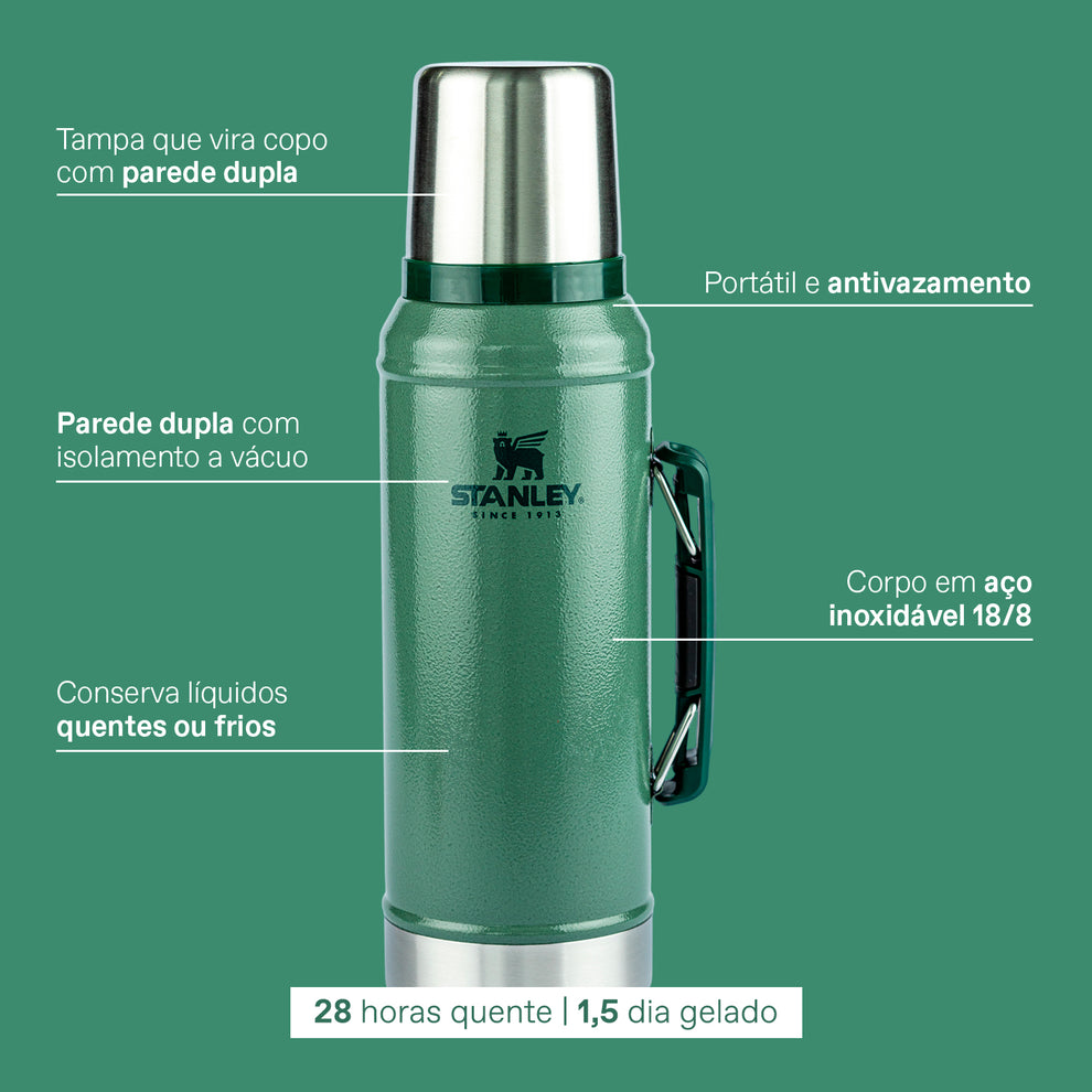 Stanley 1913 Garrafa Térmica Classic Hammertone Ash Stanley 1913 0.95L