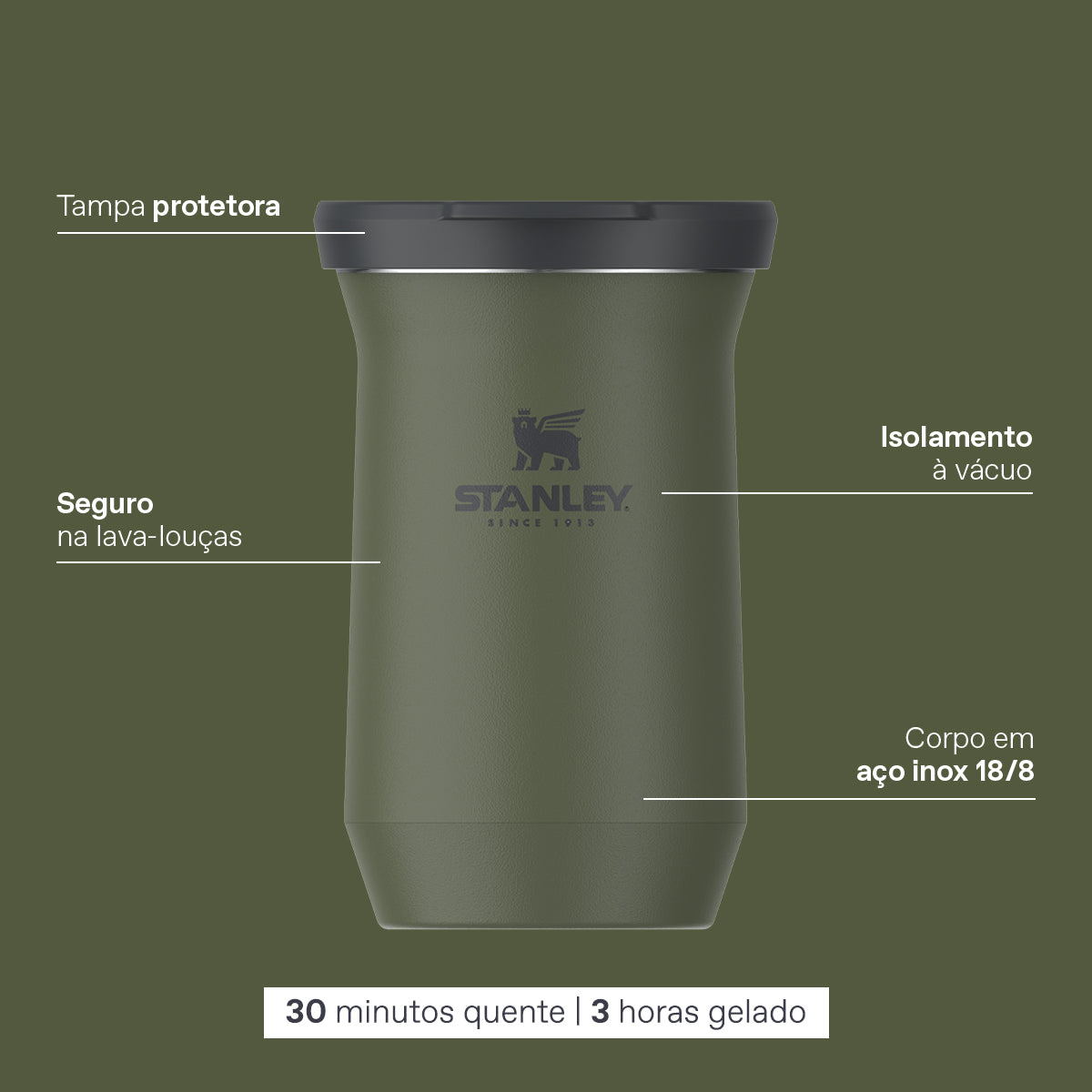 Stanley 1913 Cuia Térmica Terere Stainless Steel Stanley 1913 200ml  | View 4