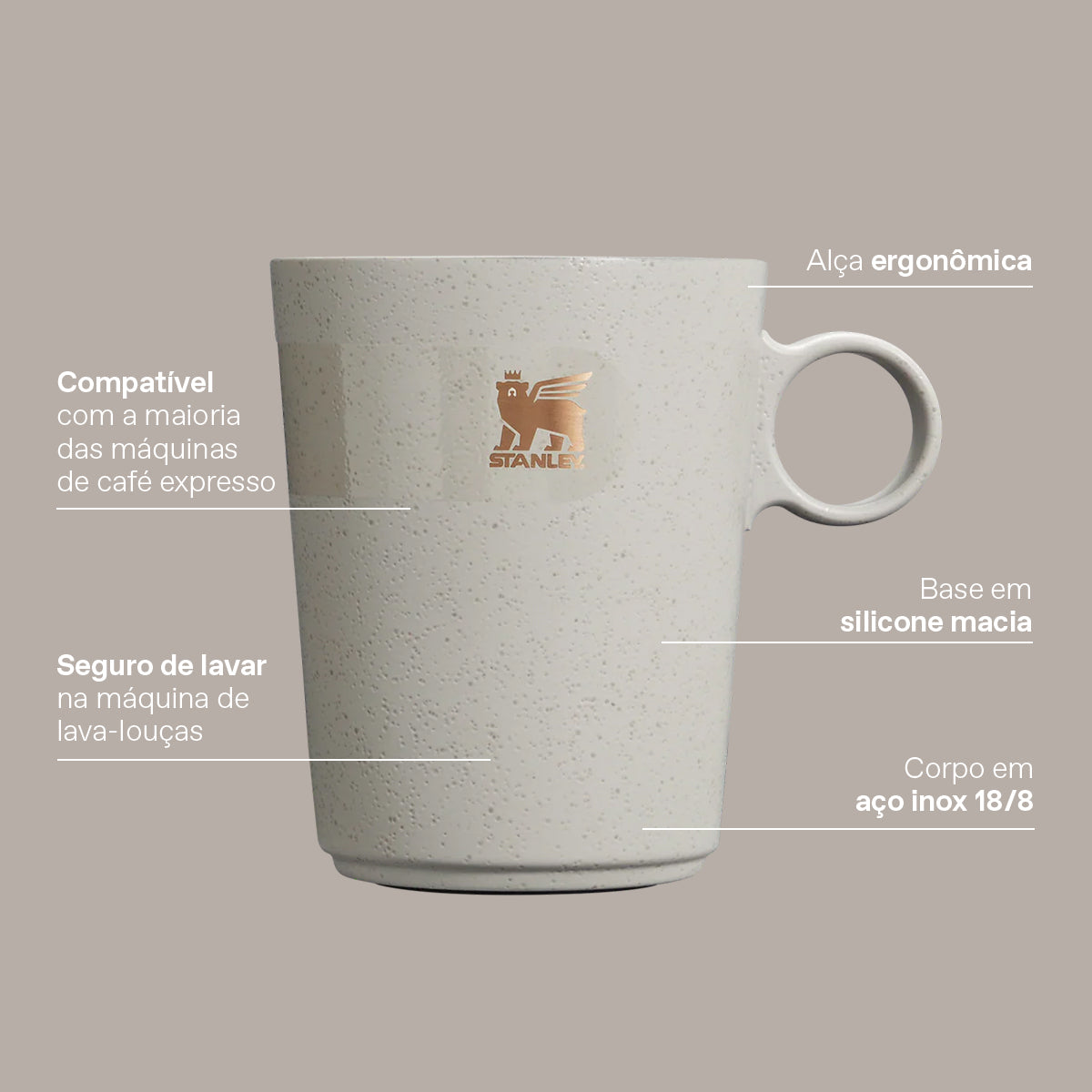 Caneca Daybreak Latte Stanley 1913 Matte Black | 313ML