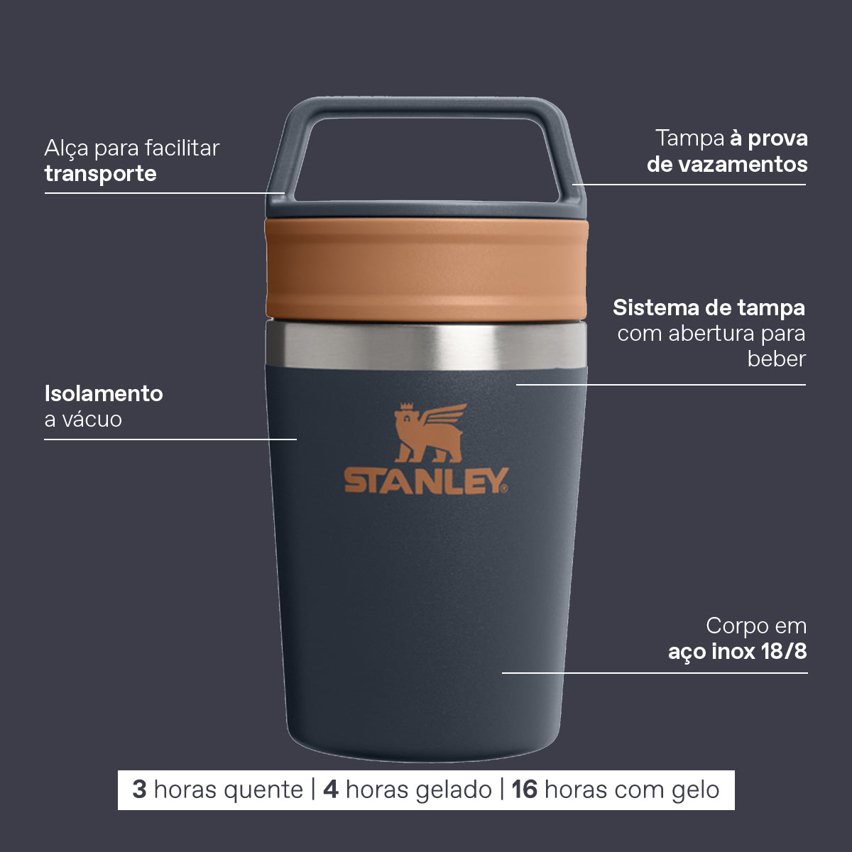 Mug Térmica Café To Go Cream Gloss Stanley 1913 | 236ml