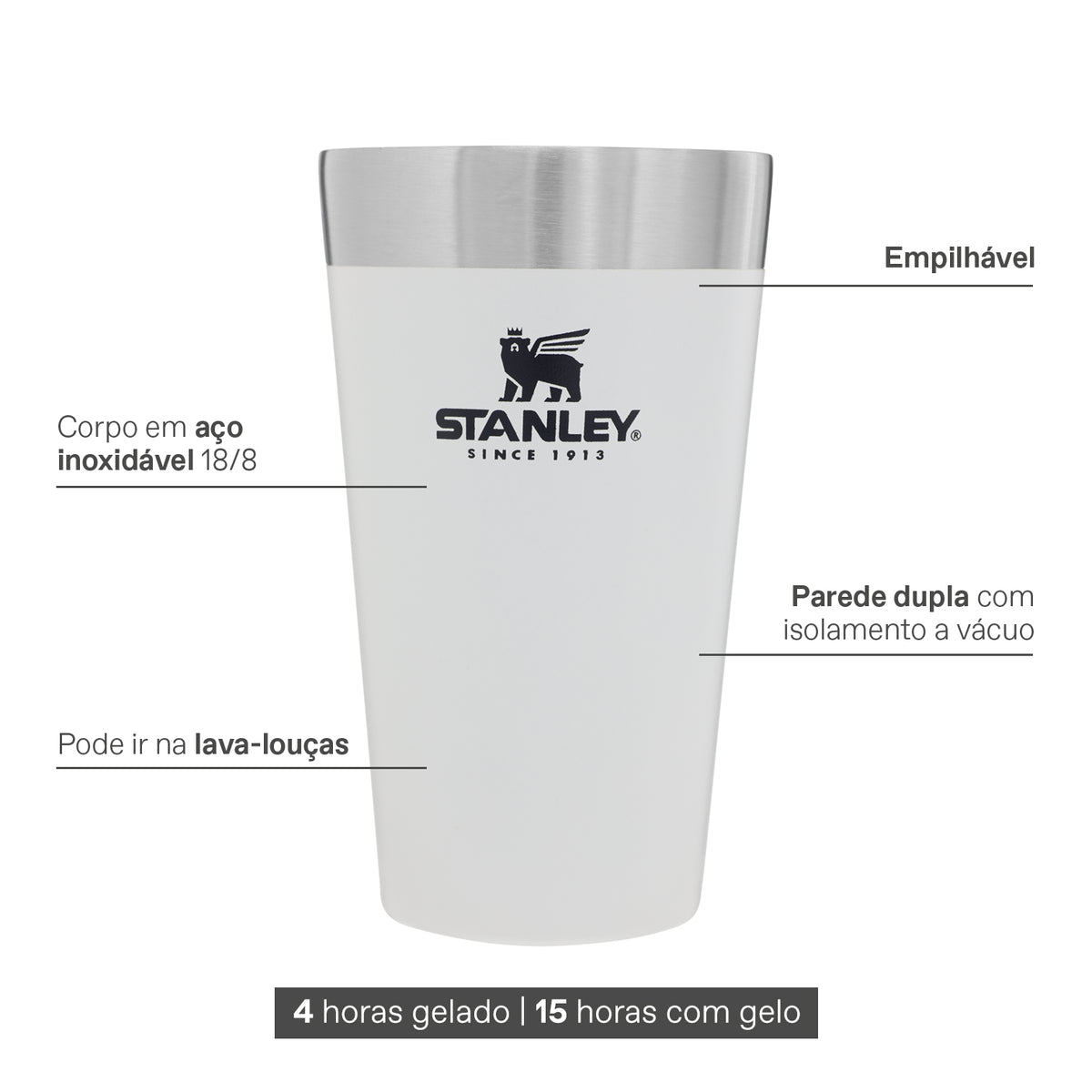Copo Térmico de Cerveja Peach Whip Gloss | 473ml