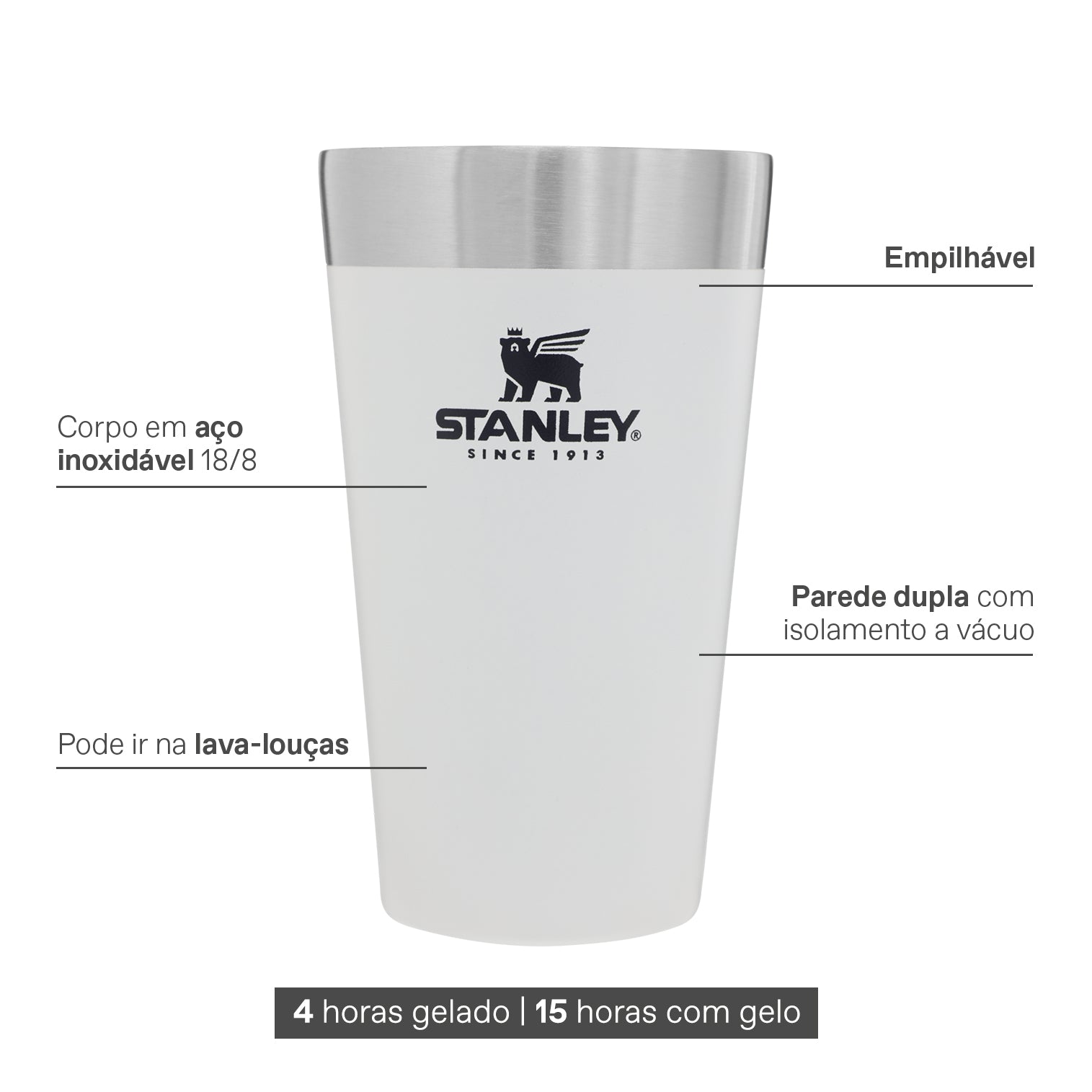 Copo Térmico de Cerveja Peach Whip Gloss | 473ml