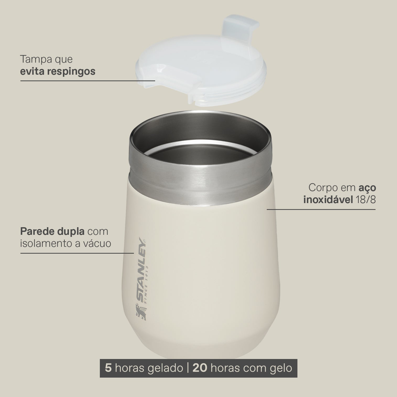 Copo Térmico Everyday Stanley Stainless Steel | 296ML