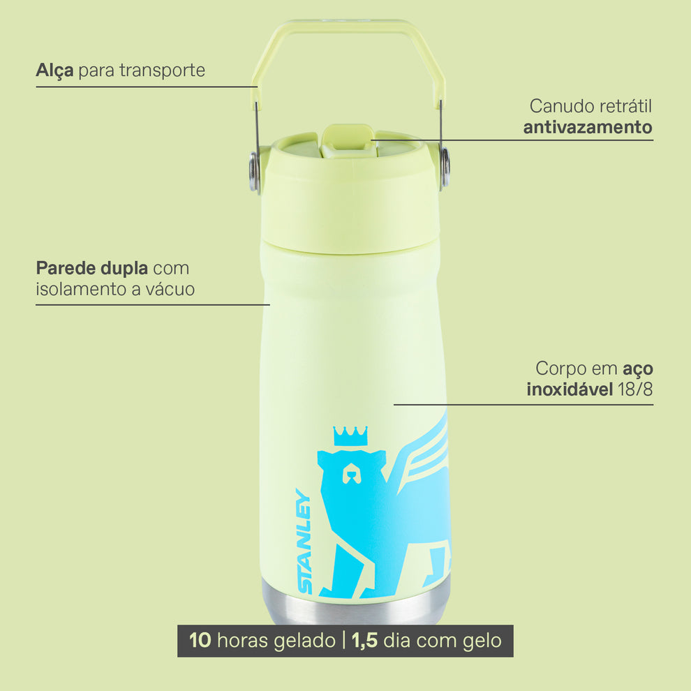 Stanley 1913 Garrafa Térmica Flip Straw Youth Stanley 1913 Citron 500ML