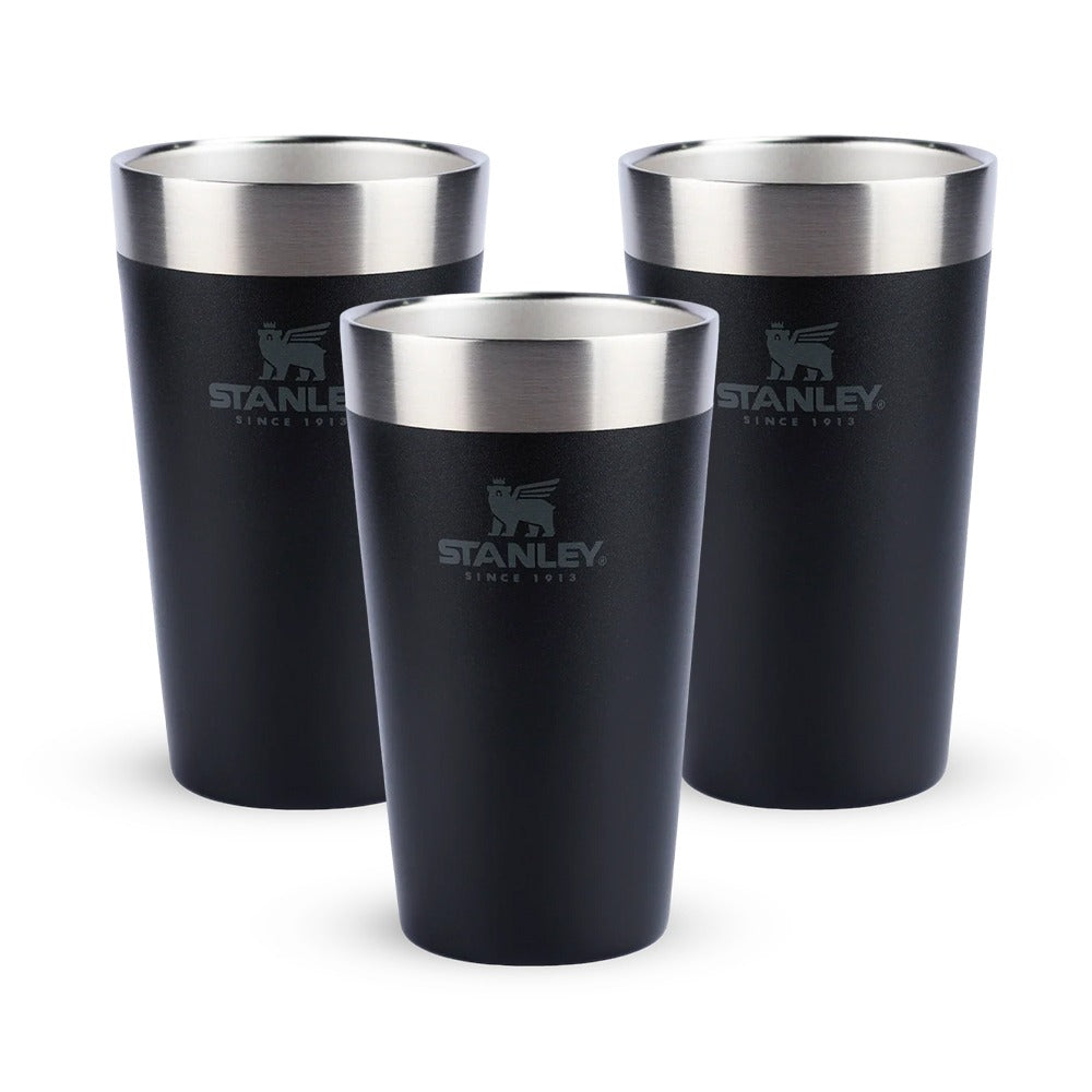 Kit 3 Copos Térmicos de Cerveja Stanley Matte Black | 473ML