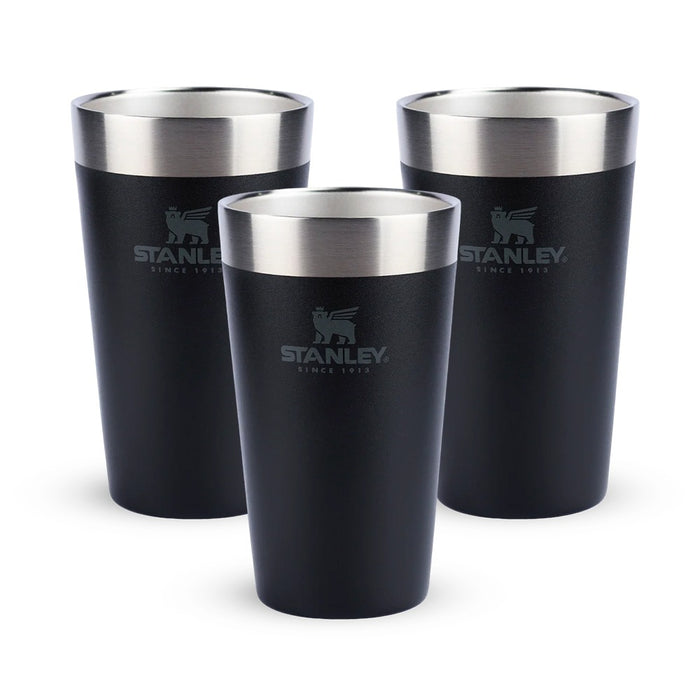 Kit 3 Copos Térmicos de Cerveja Stanley Matte Black | 473ML