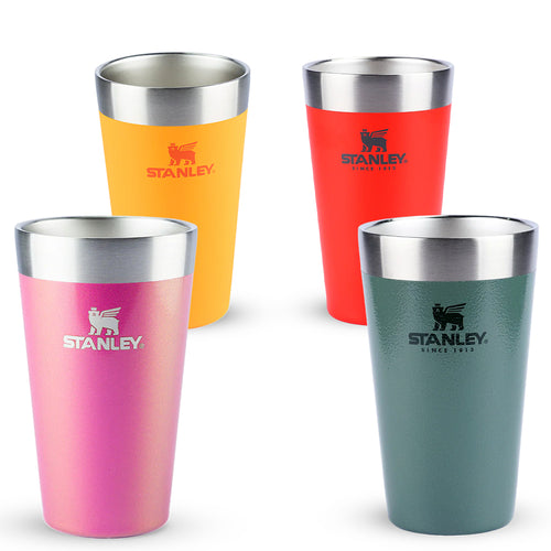Kit Copo Térmico de Cerveja Stanley Hammertone Green, Flame Red, Golden Rod e Dazzle Pink Shimmer