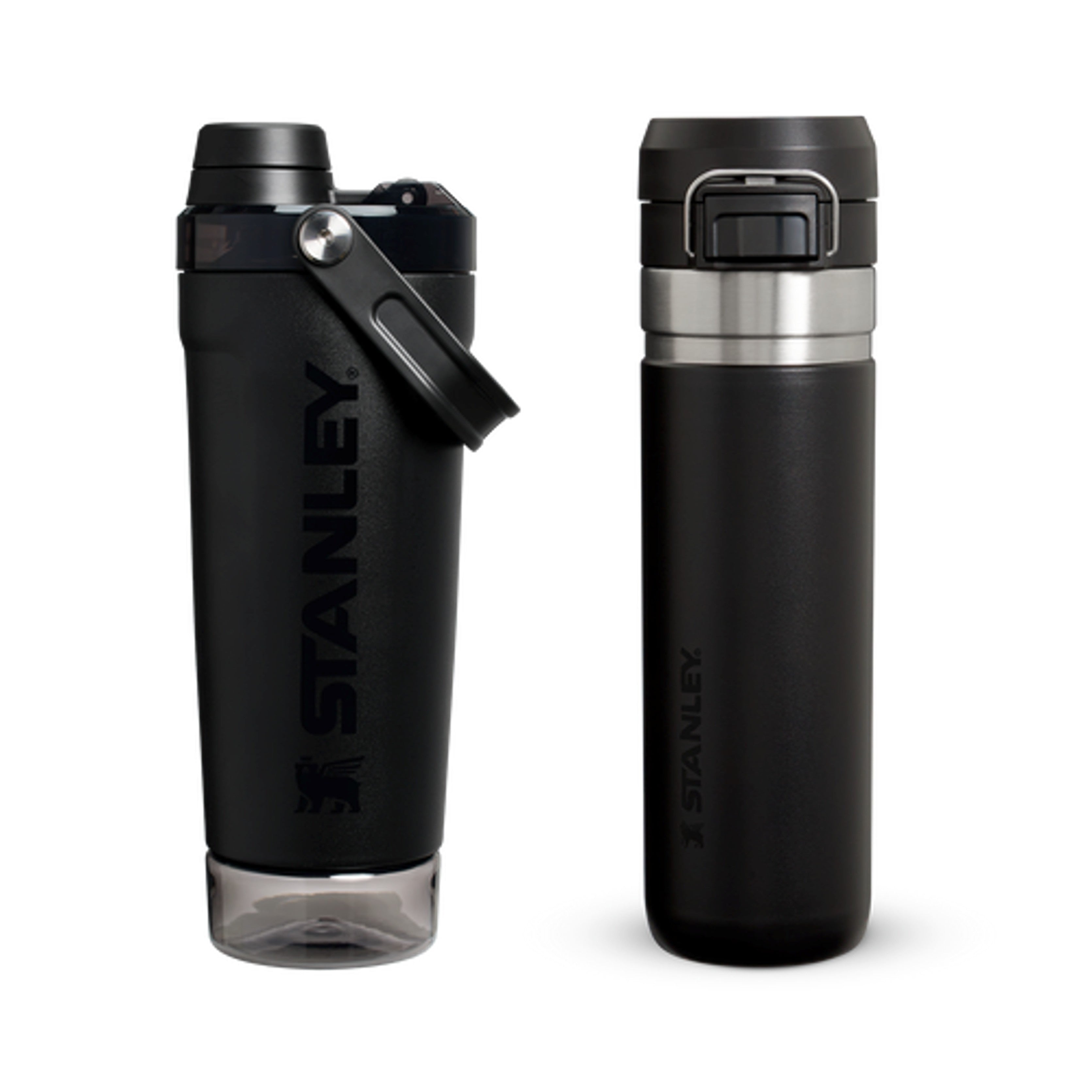 Kit Activate Shaker Black | 591ml e Garrafa Térmica Quick Flip 2.0 Black | 710ml