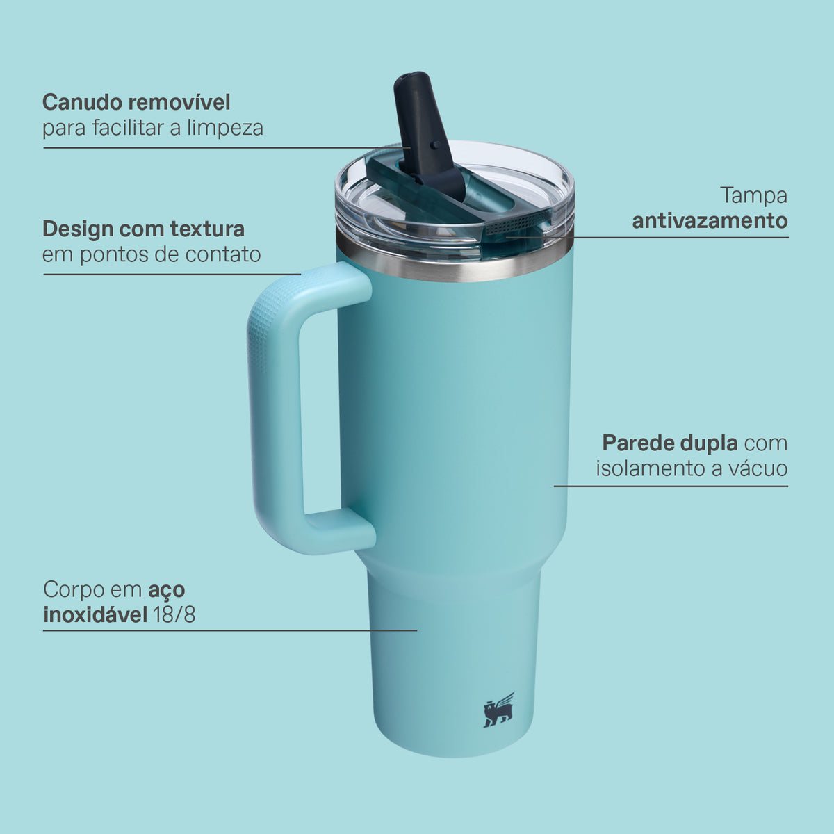 Kit Hidratação Ash: Quencher Protour 1.18l + Aerolight Flip Straw 473ml