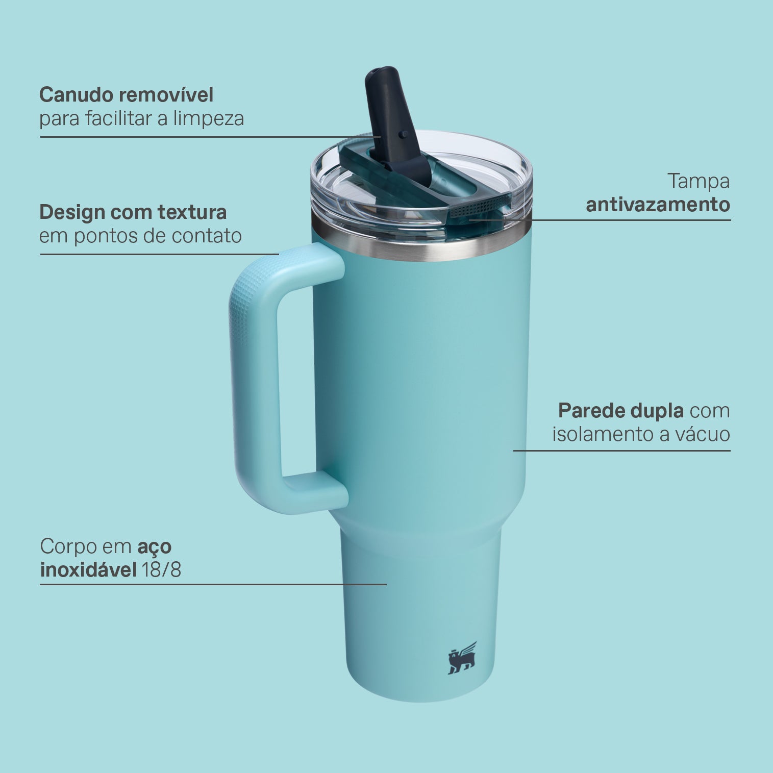 Kit Hidratação Ash: Quencher Protour 1.18l + Aerolight Flip Straw 473ml