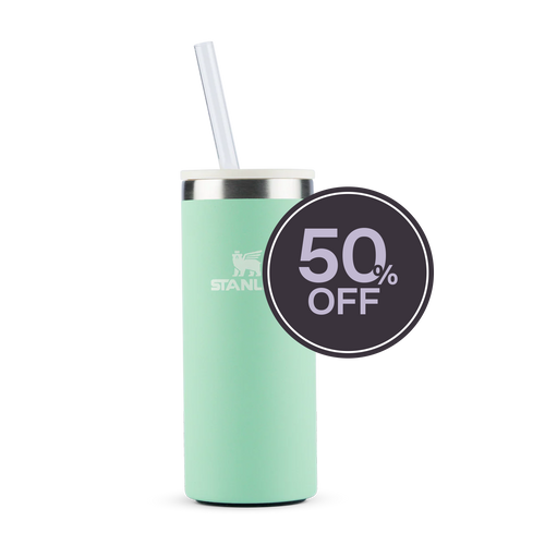 Can Cooler Slim com canudo Pistachio | 296ML
