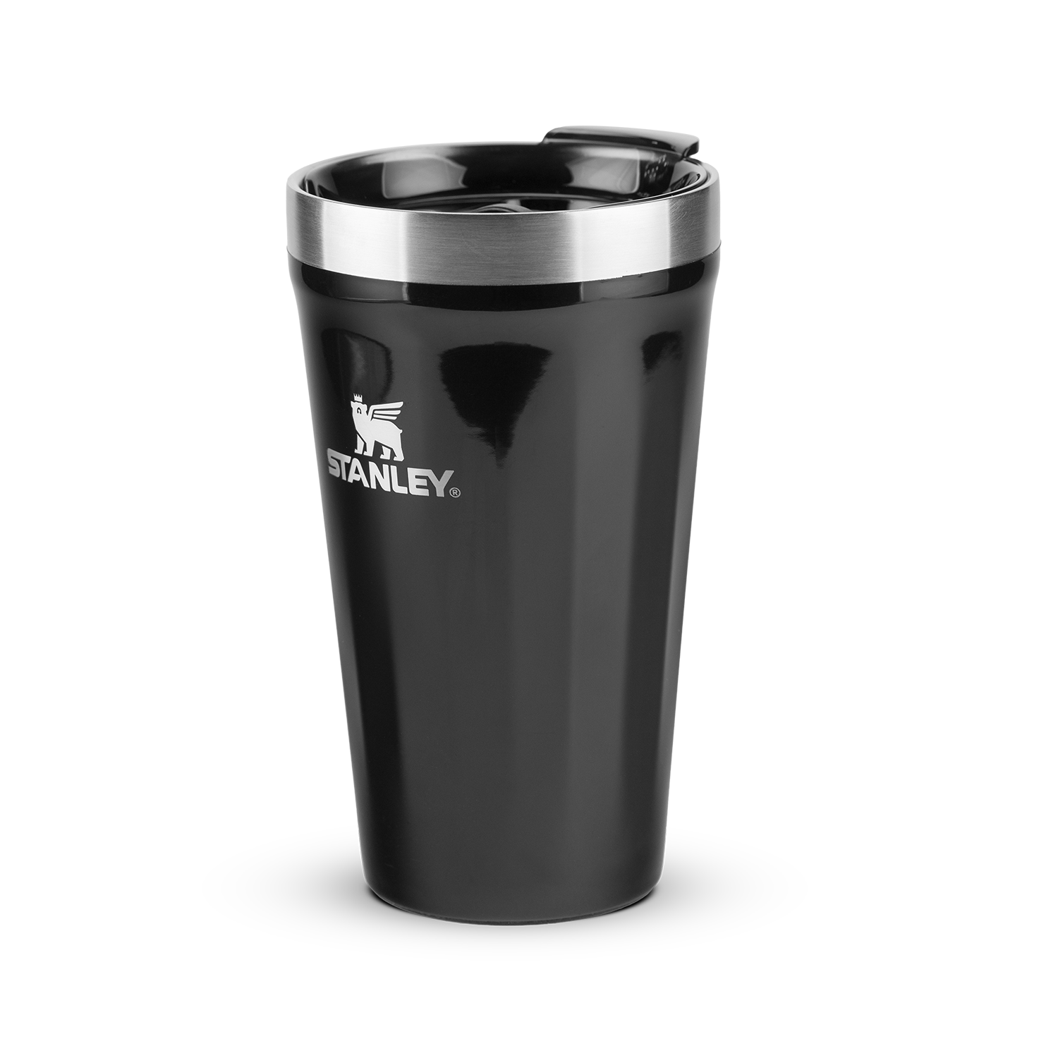 Copo Texturizado Com Tampa Black Gloss | 473ml