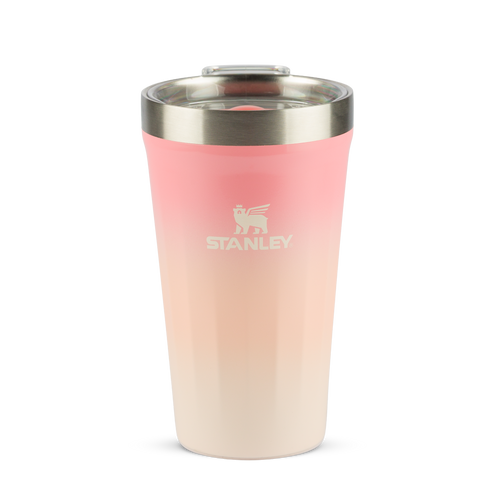 Copo Texturizado Com Tampa Pink Mesa Sunset Gloss | 473ml