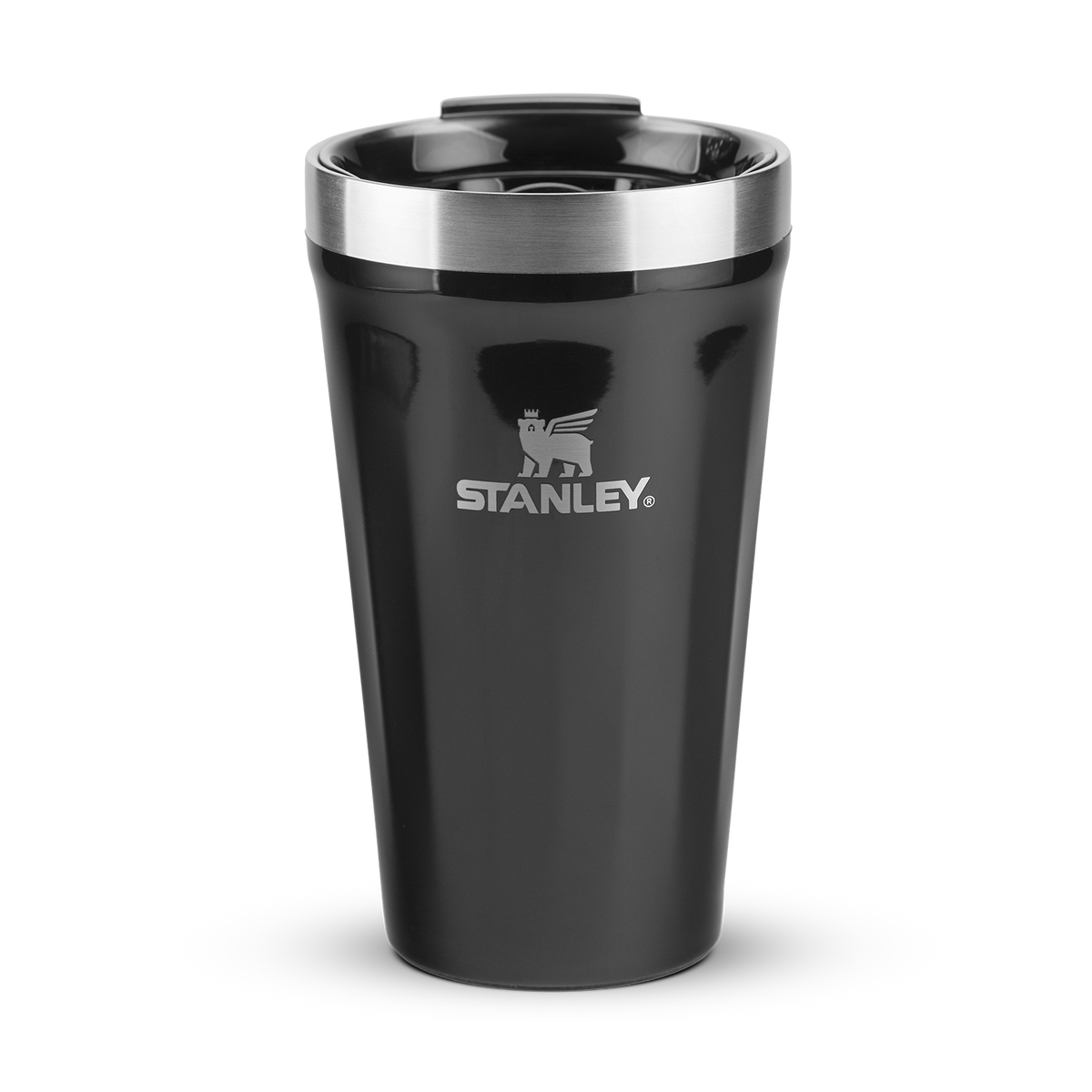 Copo Texturizado Com Tampa Black Gloss | 473ml