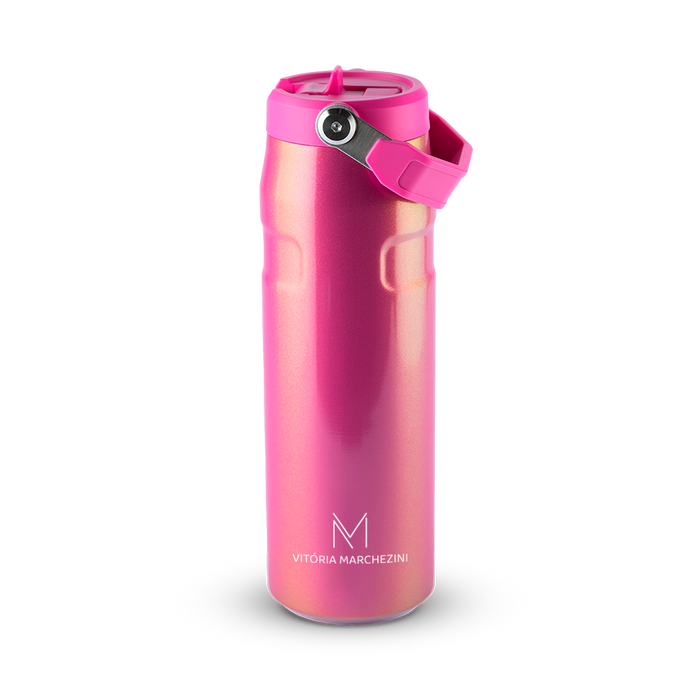 Garrafa Térmica Aerolight Flip Straw Vitória Marchezini Stanley Dazzle Pink Shimmer | 710ML