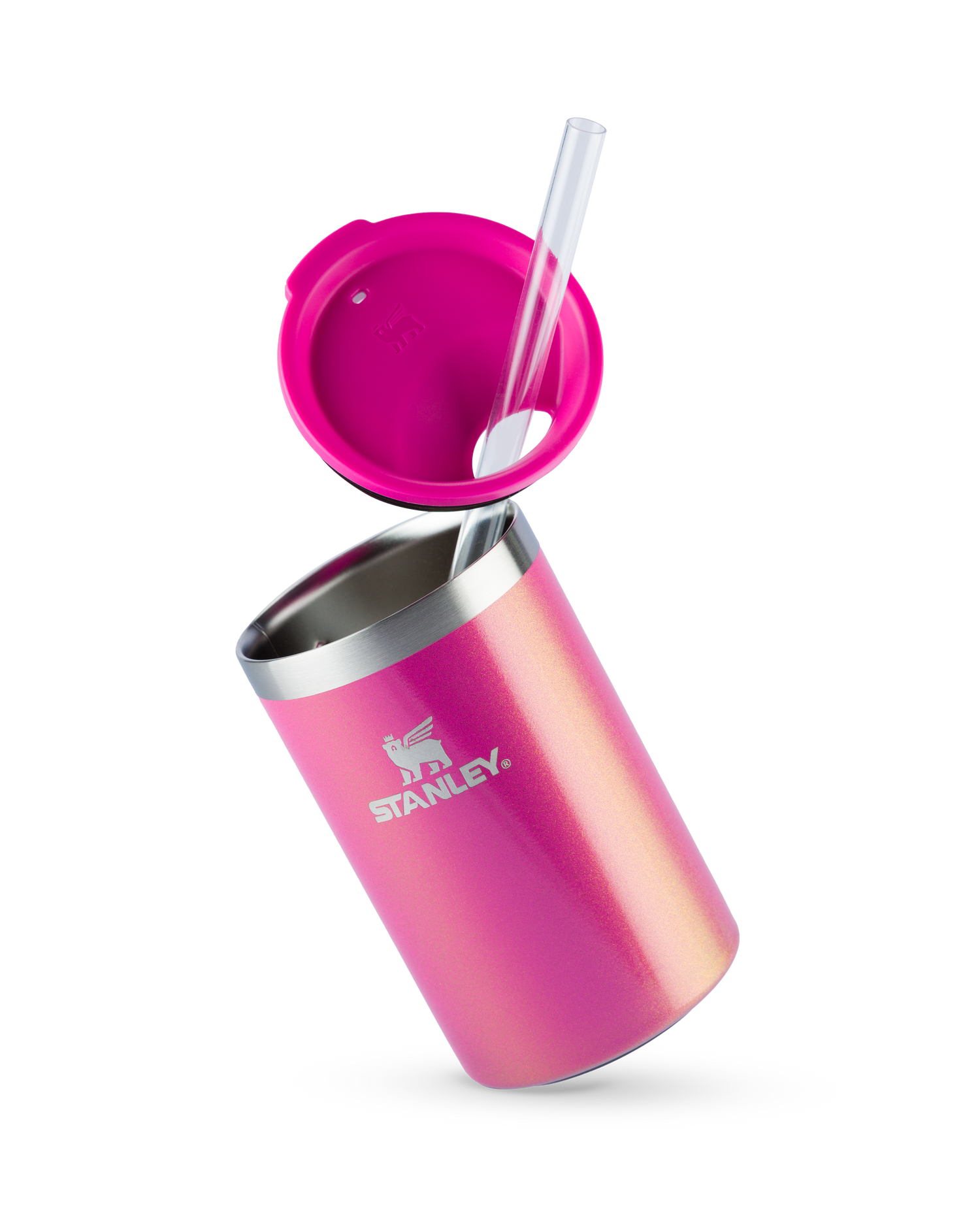 Stanley 1913 Can Cooler com canudo Stanley Dazzle Pink Shimmer 296ML  | View 4