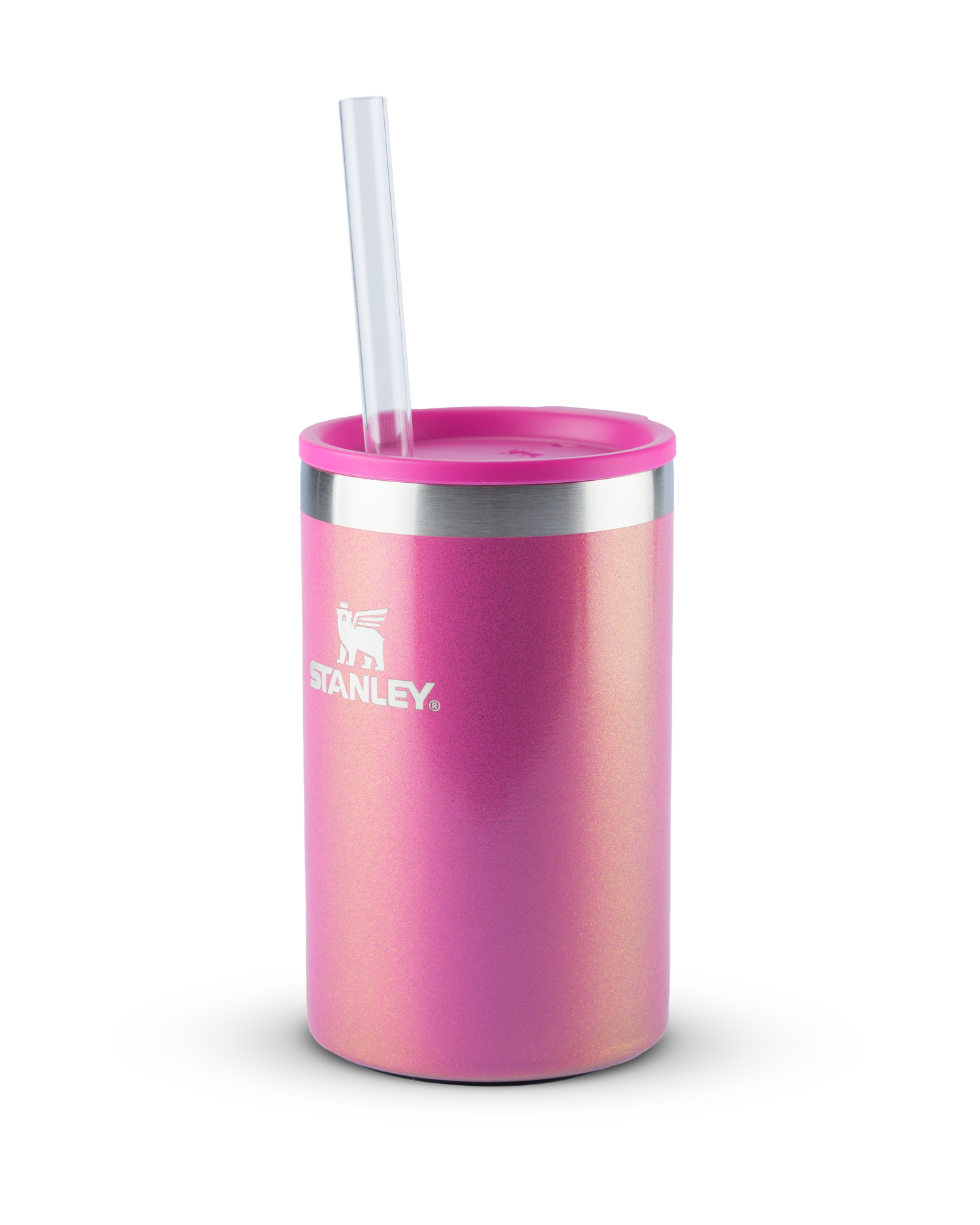 Stanley 1913 Can Cooler com canudo Stanley Dazzle Pink Shimmer 296ML  | View 2
